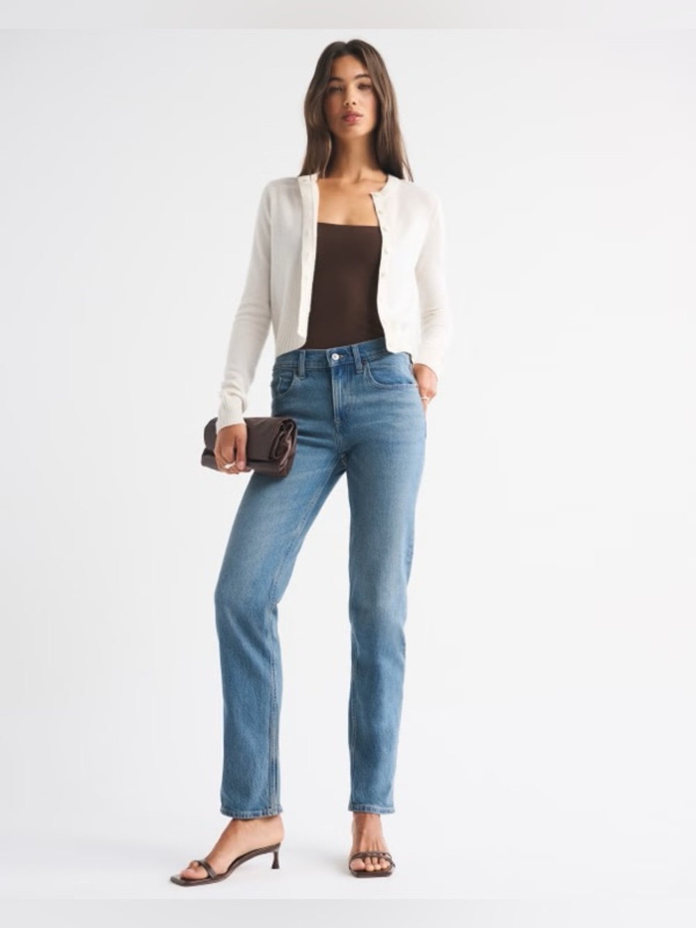 Abercrombie The Straight Mid Rise Jeans - 27/4s